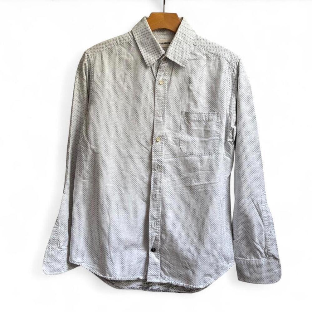 Taylor Stitch Dotted Long Sleeve Minimalist Preppy Mens Sz 38 Button Up Shirt